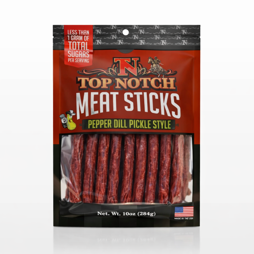 Top Notch Jerky Pepper Dill Pickle Style Meat Sticks