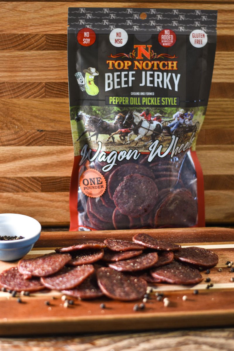 Pepper Dill Pickle Wagon Wheels | Natural Beef Jerky