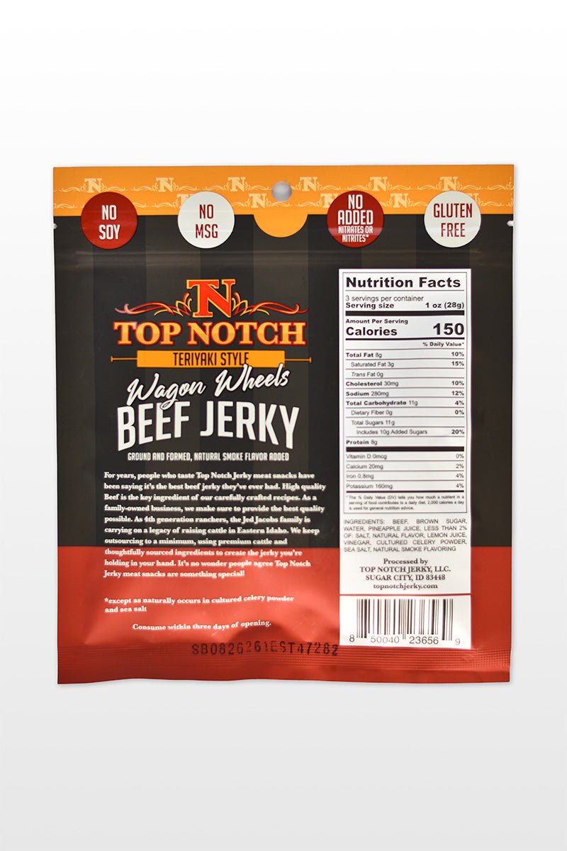 Teriyaki Wagon Wheels | Natural Beef Jerky