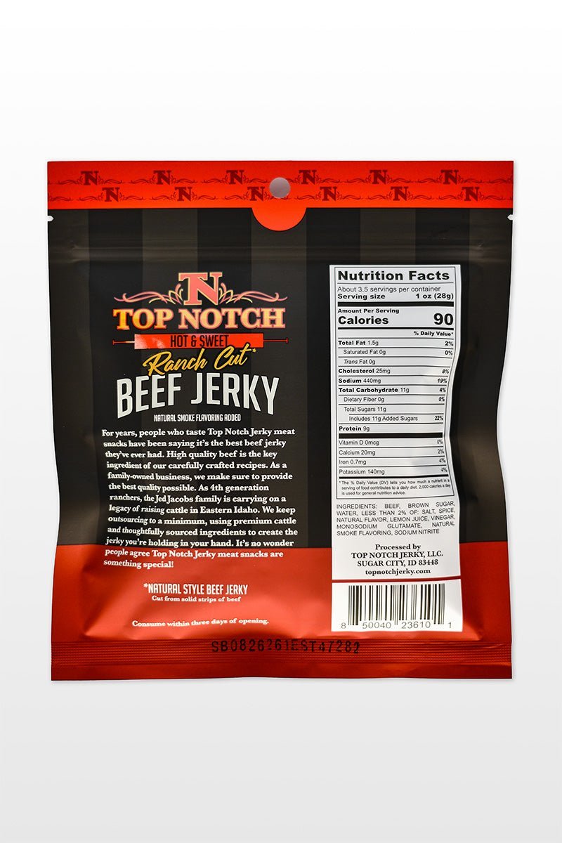 Hot and Sweet Beef Jerky (Ranch Cut)