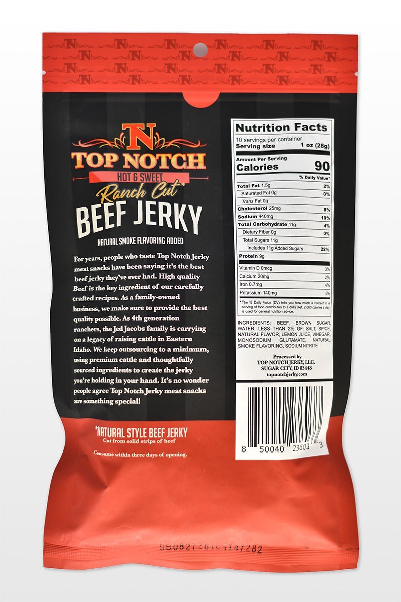 Hot and Sweet Beef Jerky (Ranch Cut)