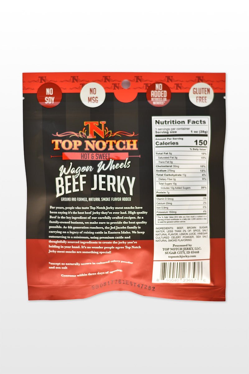 Hot & Sweet Wagon Wheels | Natural Beef Jerky