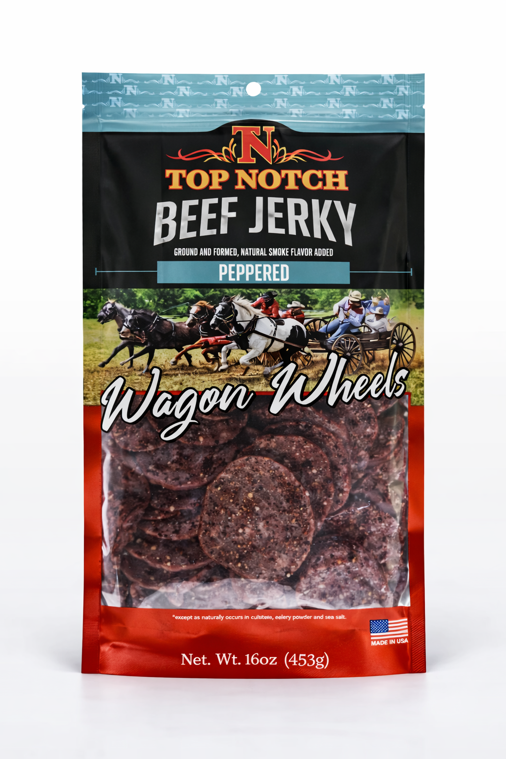 Peppered Wagon Wheels | Natural Beef Jerky
