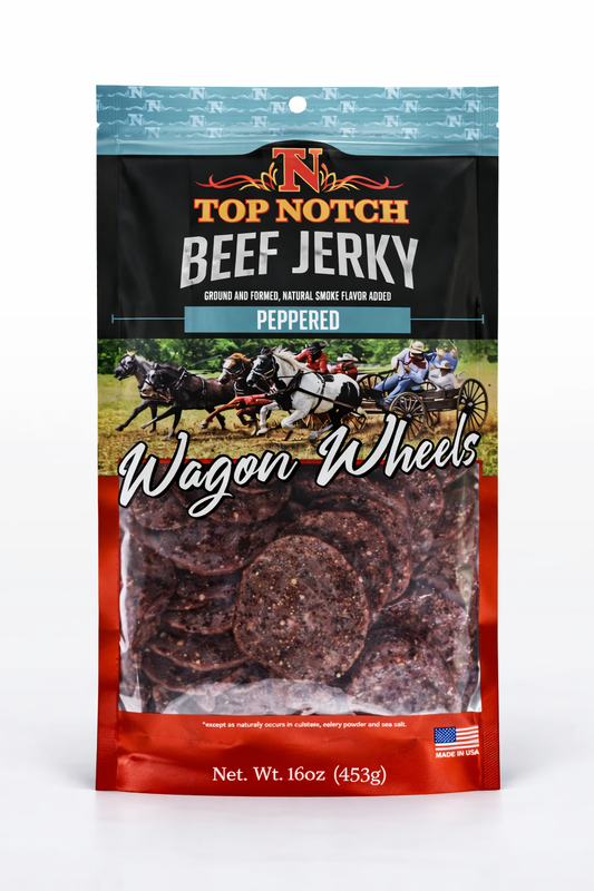 Peppered Wagon Wheels | Natural Beef Jerky