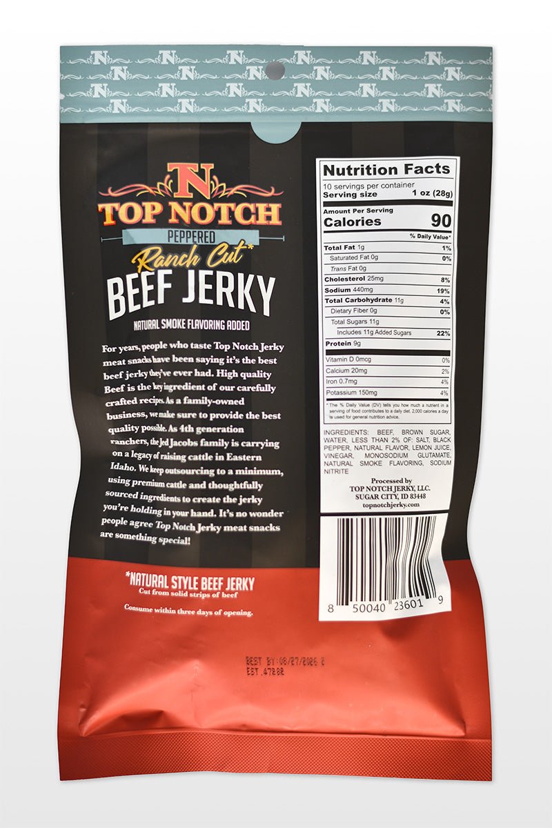 Peppered Beef Jerky (Ranch Cut)