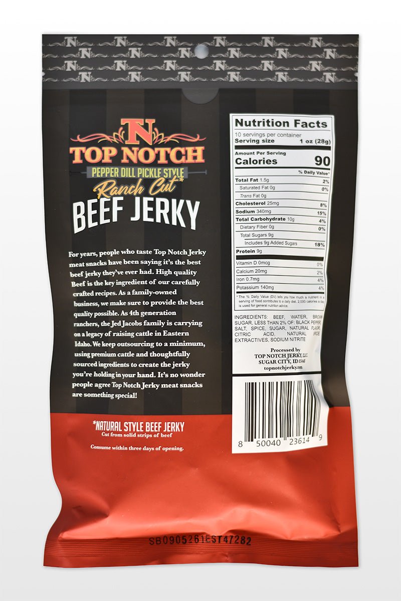Pepper Dill Pickle Style Beef Jerky (Ranch Cut)