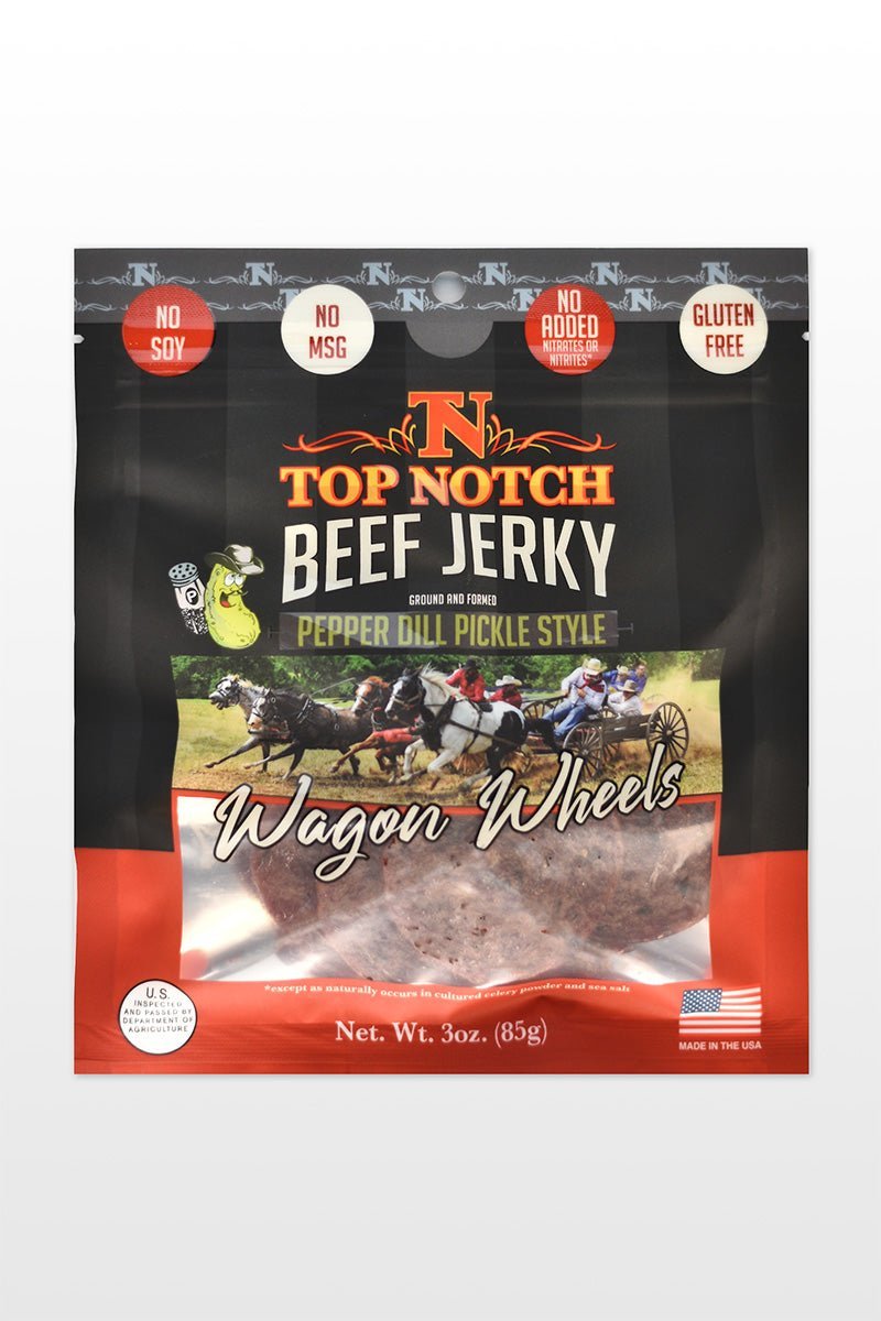 Pepper Dill Pickle Wagon Wheels | Natural Beef Jerky