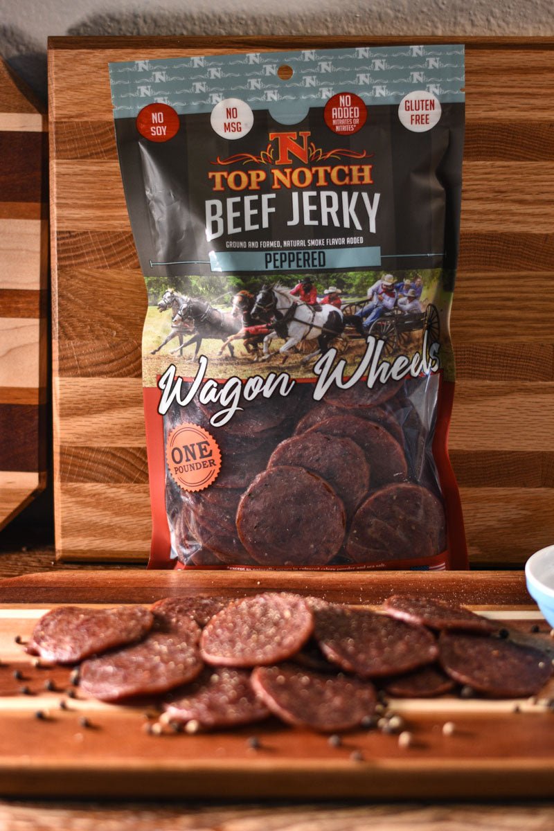 Peppered Wagon Wheels | Natural Beef Jerky