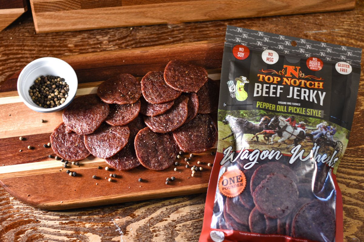 Pepper Dill Pickle Wagon Wheels | Natural Beef Jerky