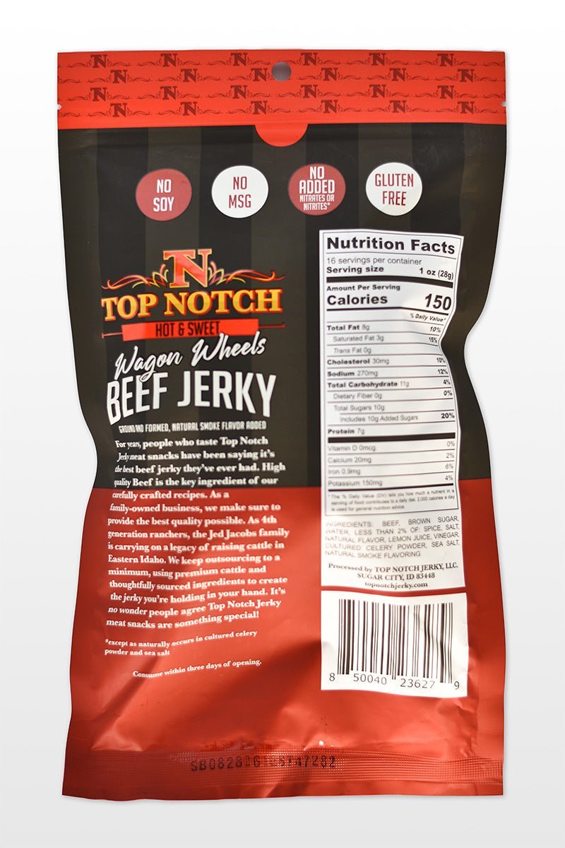 Hot & Sweet Wagon Wheels | Natural Beef Jerky