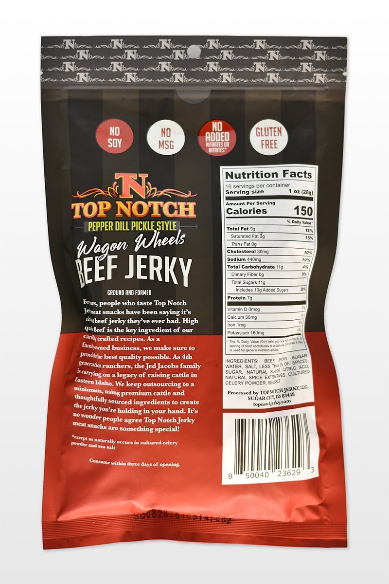 Pepper Dill Pickle Wagon Wheels | Natural Beef Jerky