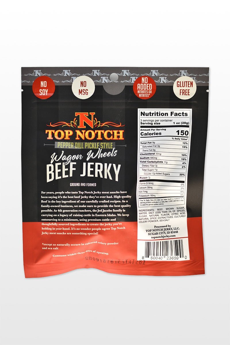 Pepper Dill Pickle Wagon Wheels | Natural Beef Jerky