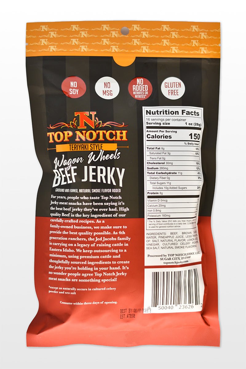 Teriyaki Wagon Wheels | Natural Beef Jerky