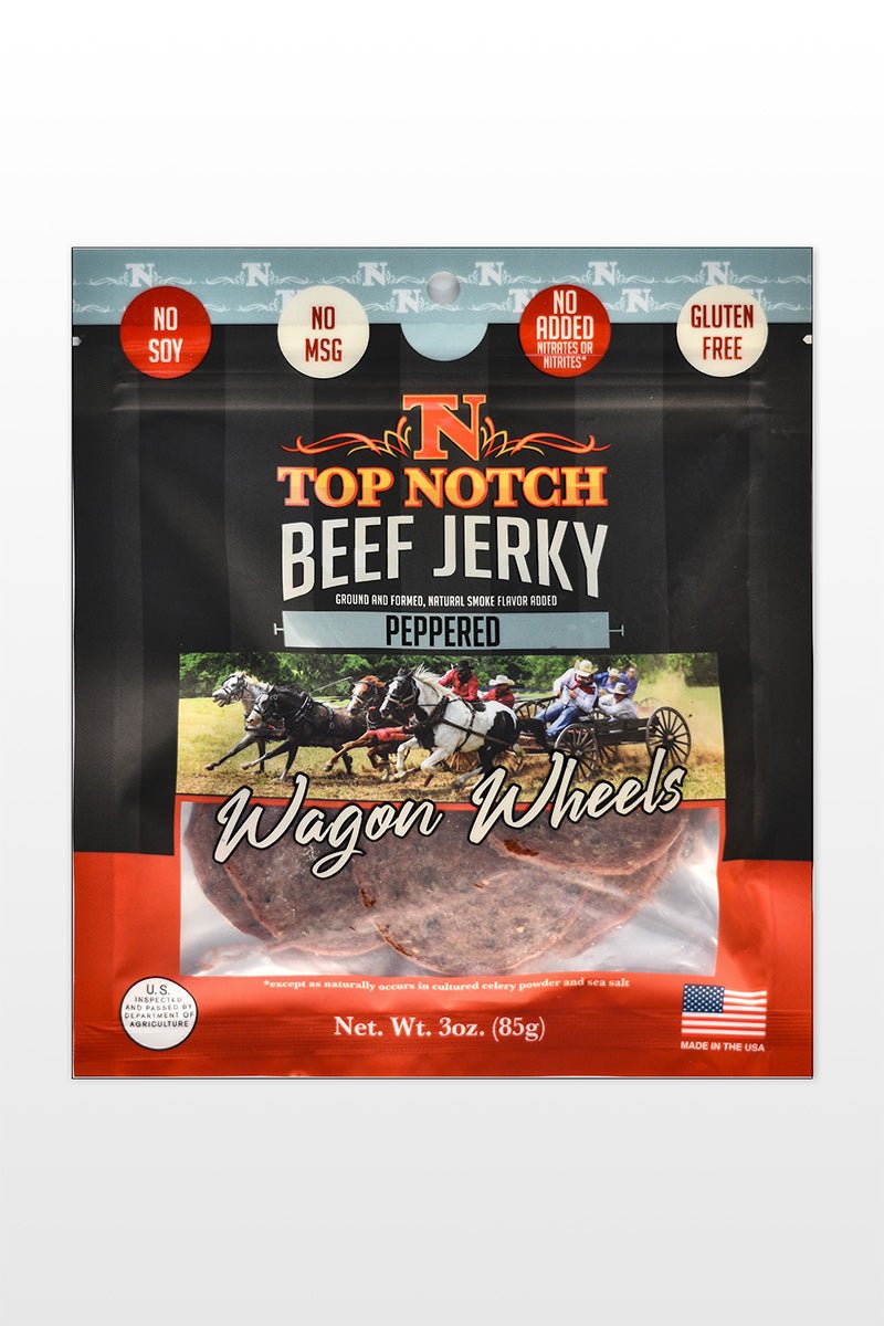 Peppered Wagon Wheels | Natural Beef Jerky
