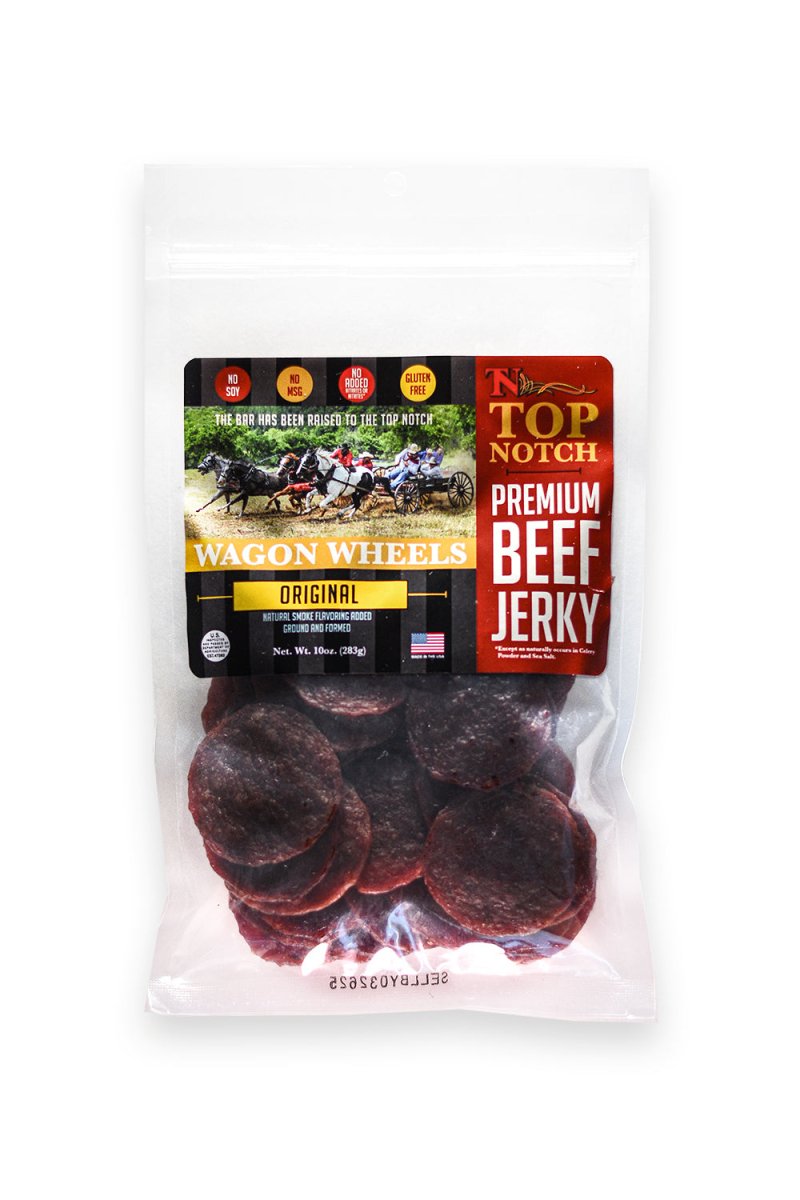 Original Wagon Wheels Natural Beef Jerky Top Notch Jerky