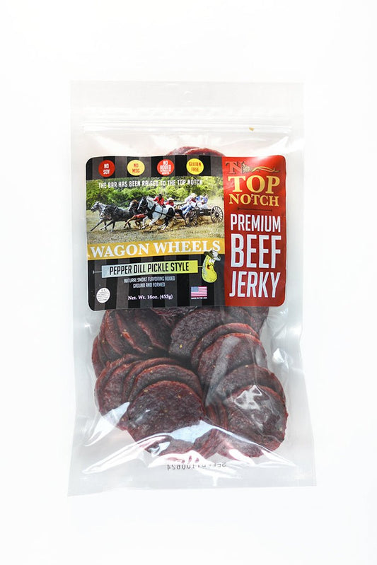 Pepper Dill Pickle Wagon Wheels | Natural Beef Jerky