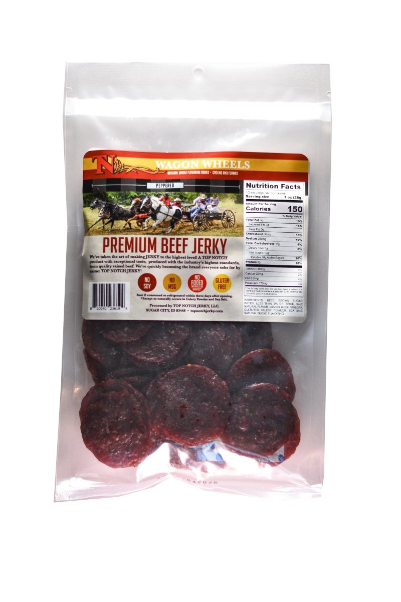 Peppered Wagon Wheels | Natural Beef Jerky