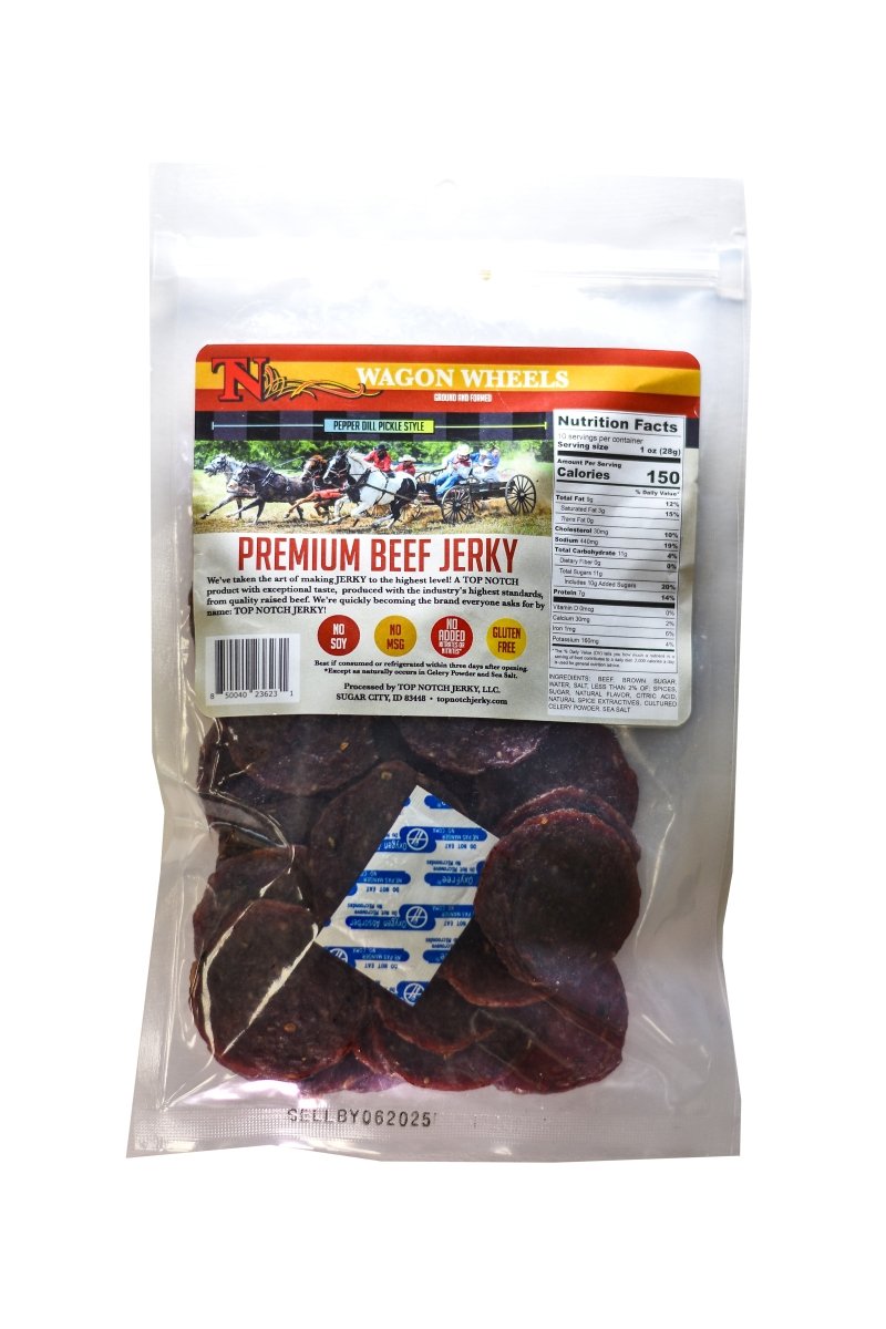 Pepper Dill Pickle Wagon Wheels | Natural Beef Jerky