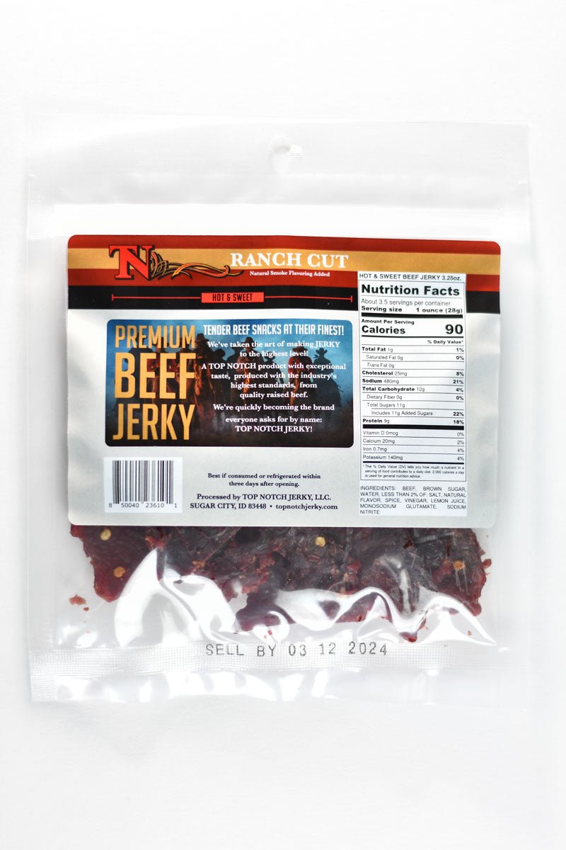 Top Notch Beef Jerky Hot and Sweet Top Notch Jerky